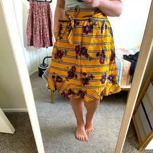 Floral print skirt